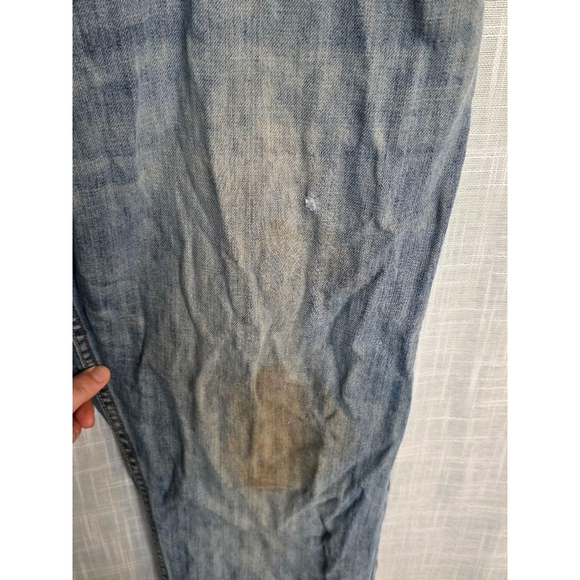 Men's Wrangler Relaxed Straight Jeans Blue 36x30 - Picture 5 of 10